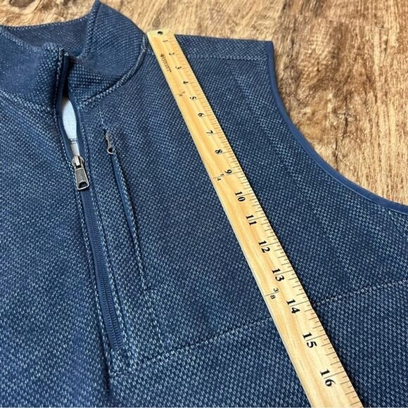 Duluth Trading Mens Threshold Fleece Vest Navy Blue Half Zip Sz L Tall - Picture 5 of 7